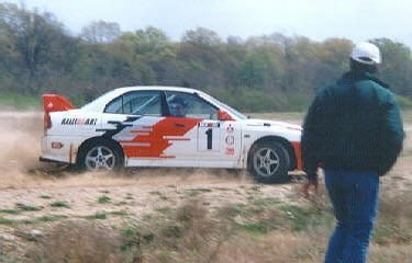 Bill Morton sets up for a hairpin on SS4 while Roger Hull tries for a closer look.